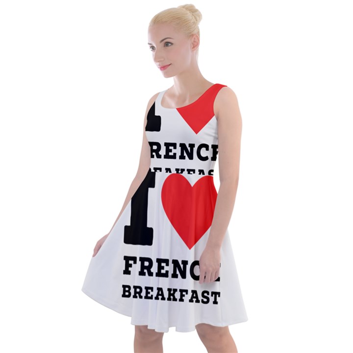 I love French breakfast  Knee Length Skater Dress