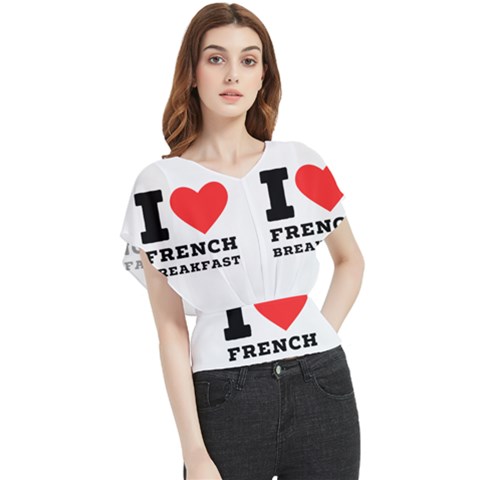 I Love French Breakfast  Butterfly Chiffon Blouse by ilovewhateva