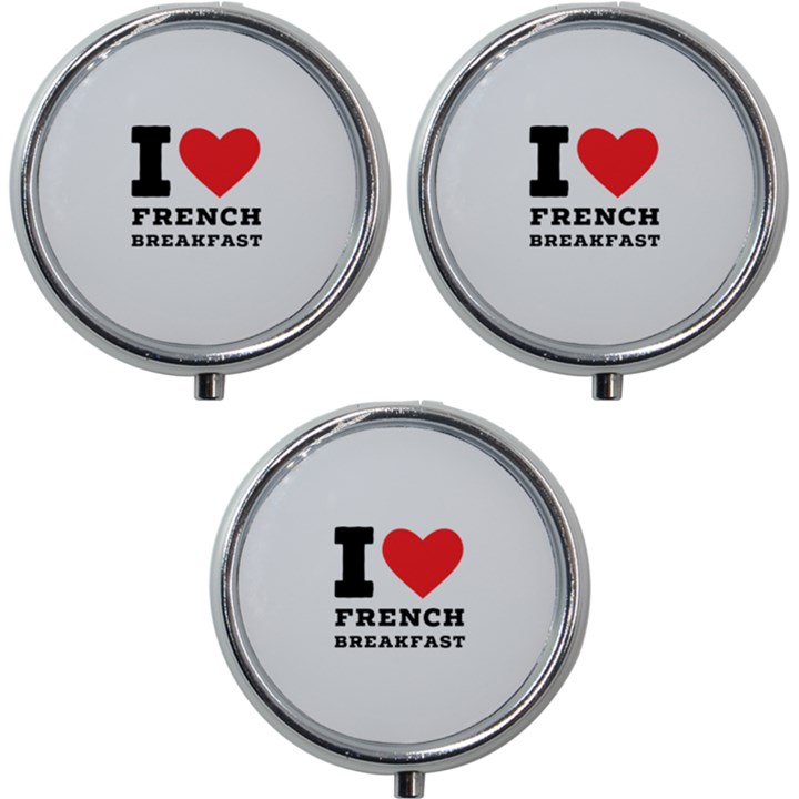 I love French breakfast  Mini Round Pill Box (Pack of 3)