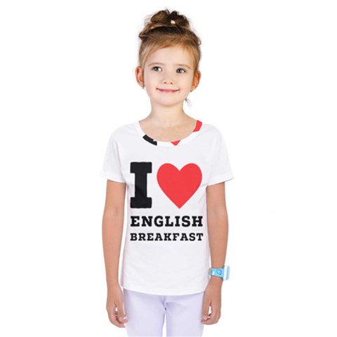 I Love English Breakfast  Kids  One Piece Tee by ilovewhateva