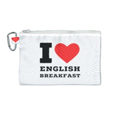 I Love English Breakfast  Canvas Cosmetic Bag (medium) by ilovewhateva