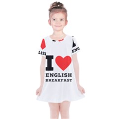 I Love English Breakfast  Kids  Simple Cotton Dress by ilovewhateva