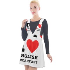 I Love English Breakfast  Plunge Pinafore Velour Dress by ilovewhateva