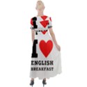 I love English breakfast  Button Up Short Sleeve Maxi Dress View2