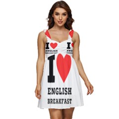 I Love English Breakfast  Ruffle Strap Babydoll Chiffon Dress by ilovewhateva