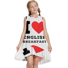 I Love English Breakfast  Kids  Frill Swing Dress by ilovewhateva