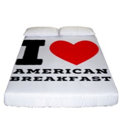 I Love American Breakfast Fitted Sheet (king Size)