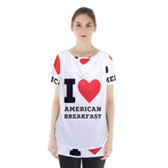 I Love American Breakfast Skirt Hem Sports Top by ilovewhateva