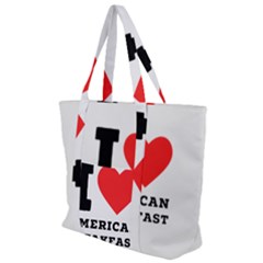 I Love American Breakfast Zip Up Canvas Bag by ilovewhateva