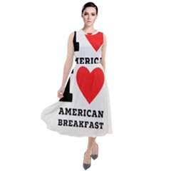 I Love American Breakfast Round Neck Boho Dress by ilovewhateva