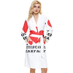 I Love American Breakfast Long Sleeve Velvet Robe by ilovewhateva