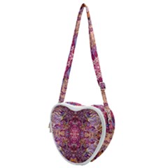 Indian Summer Patterns Heart Shoulder Bag by kaleidomarblingart