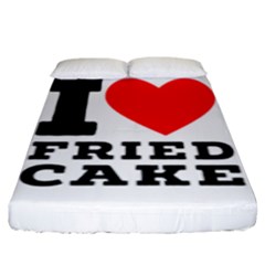 I Love Fried Cake  Fitted Sheet (king Size) by ilovewhateva