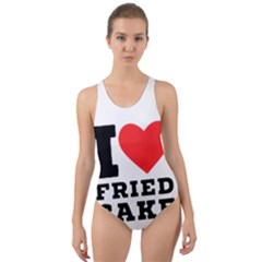 I Love Fried Cake  Cut-out Back One Piece Swimsuit by ilovewhateva