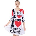 I love fried cake  Quarter Sleeve Front Wrap Dress View1