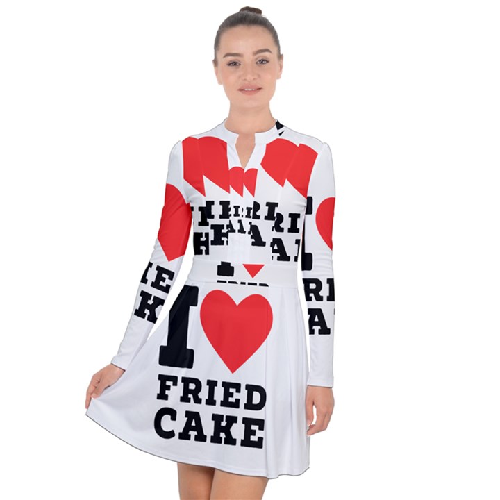 I love fried cake  Long Sleeve Panel Dress