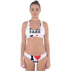 I Love Fried Cake  Cross Back Hipster Bikini Set by ilovewhateva