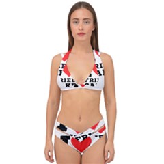 I Love Fried Cake  Double Strap Halter Bikini Set by ilovewhateva