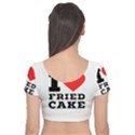 I love fried cake  Velvet Short Sleeve Crop Top  View2