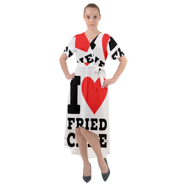 I love fried cake  Front Wrap High Low Dress