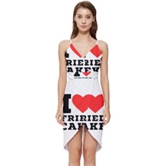 I Love Fried Cake  Wrap Frill Dress by ilovewhateva