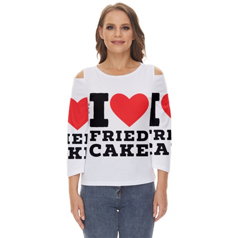 I Love Fried Cake  Cut Out Wide Sleeve Top by ilovewhateva