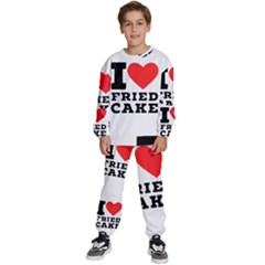 I Love Fried Cake  Kids  Sweatshirt Set by ilovewhateva