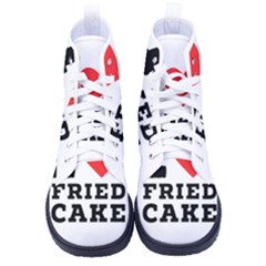 I Love Fried Cake  Kid s High-top Canvas Sneakers