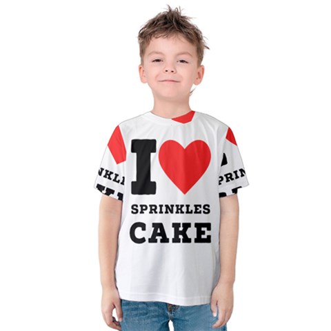 I Love Sprinkles Cake Kids  Cotton Tee by ilovewhateva