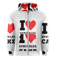 I Love Sprinkles Cake Men s Zipper Hoodie by ilovewhateva