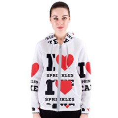 I Love Sprinkles Cake Women s Zipper Hoodie by ilovewhateva