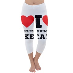 I Love Sprinkles Cake Capri Winter Leggings  by ilovewhateva