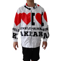 I Love Sprinkles Cake Kids  Hooded Windbreaker by ilovewhateva