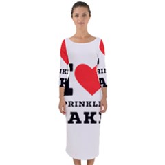 I Love Sprinkles Cake Quarter Sleeve Midi Bodycon Dress by ilovewhateva