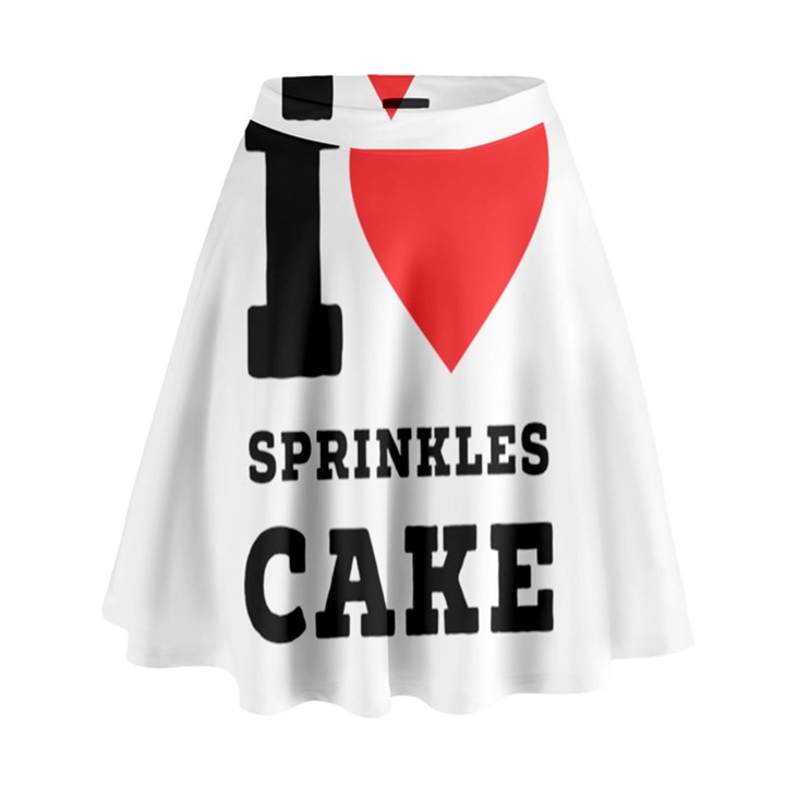 I love sprinkles cake High Waist Skirt