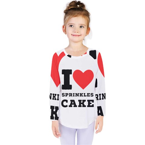 I Love Sprinkles Cake Kids  Long Sleeve Tee by ilovewhateva