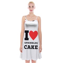 I Love Sprinkles Cake Spaghetti Strap Velvet Dress by ilovewhateva