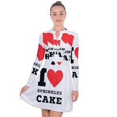 I Love Sprinkles Cake Long Sleeve Panel Dress by ilovewhateva