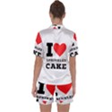 I love sprinkles cake Satin Short Sleeve Pajamas Set View2