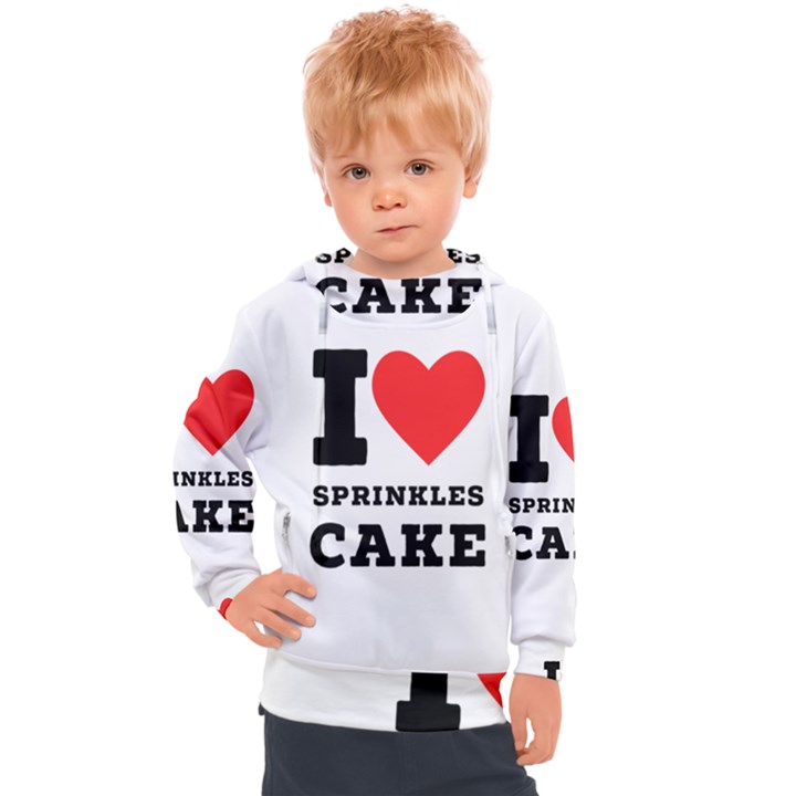 I love sprinkles cake Kids  Hooded Pullover