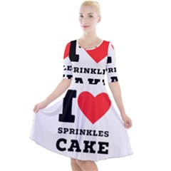 I Love Sprinkles Cake Quarter Sleeve A-line Dress by ilovewhateva