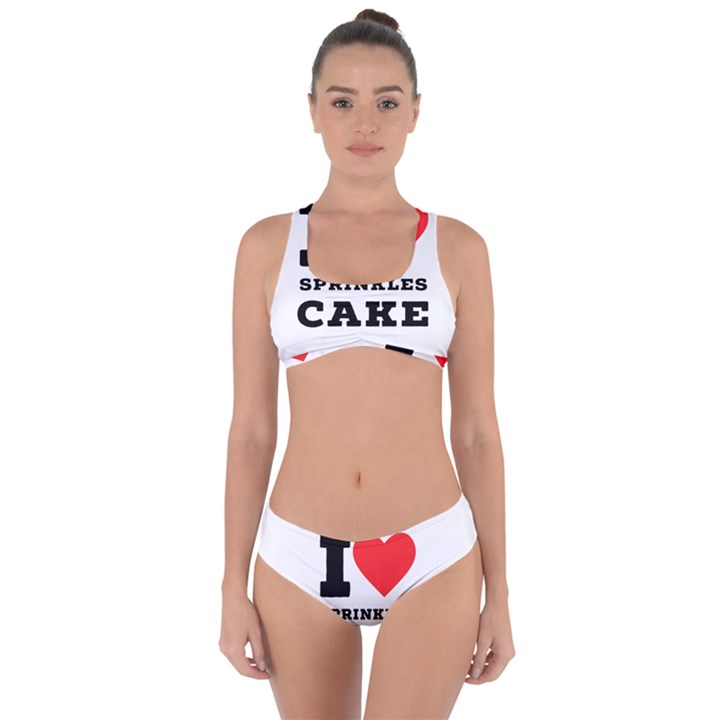 I love sprinkles cake Criss Cross Bikini Set