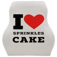 I Love Sprinkles Cake Car Seat Velour Cushion  by ilovewhateva