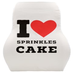 I Love Sprinkles Cake Car Seat Back Cushion  by ilovewhateva