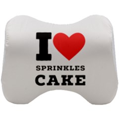 I Love Sprinkles Cake Head Support Cushion by ilovewhateva