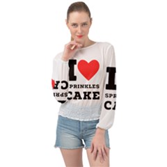 I Love Sprinkles Cake Banded Bottom Chiffon Top by ilovewhateva