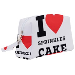 I Love Sprinkles Cake Wristlet Pouch Bag (large) by ilovewhateva