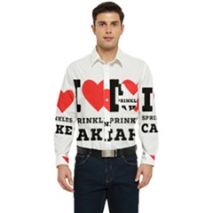 I Love Sprinkles Cake Men s Long Sleeve Pocket Shirt  by ilovewhateva