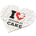 I love sprinkles cake Wooden Puzzle Heart View2