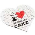 I love sprinkles cake Wooden Puzzle Heart View3